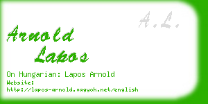 arnold lapos business card